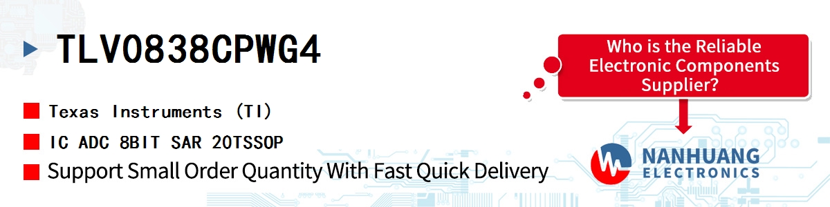 TLV0838CPWG4 TI IC ADC 8BIT SAR 20TSSOP