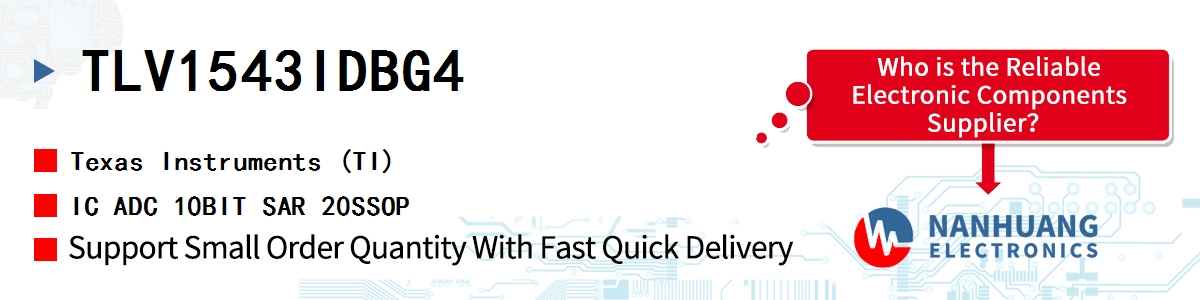 TLV1543IDBG4 TI IC ADC 10BIT SAR 20SSOP