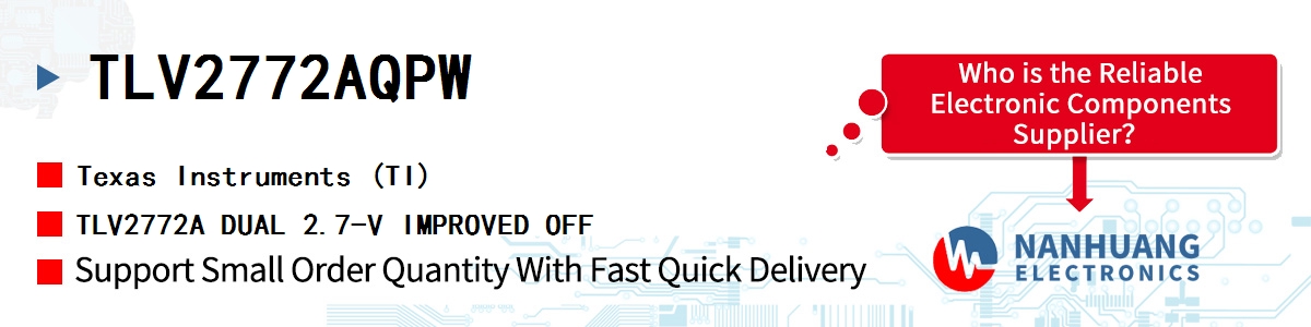 TLV2772AQPW TI TLV2772A DUAL 2.7-V IMPROVED OFF