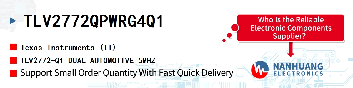 TLV2772QPWRG4Q1 TI TLV2772-Q1 DUAL AUTOMOTIVE 5MHZ
