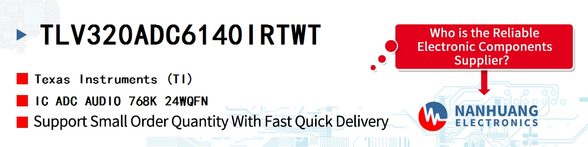 TLV320ADC6140IRTWT TI IC ADC AUDIO 768K 24WQFN
