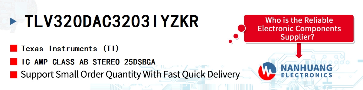 TLV320DAC3203IYZKR TI IC AMP CLASS AB STEREO 25DSBGA