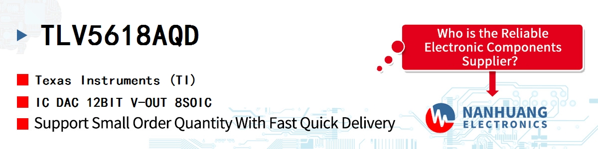 TLV5618AQD TI IC DAC 12BIT V-OUT 8SOIC