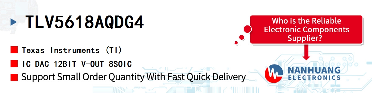 TLV5618AQDG4 TI IC DAC 12BIT V-OUT 8SOIC