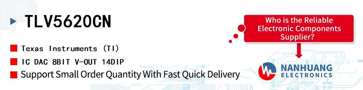 TLV5620CN TI IC DAC 8BIT V-OUT 14DIP