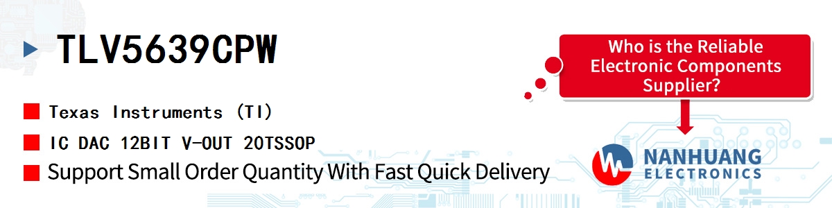 TLV5639CPW TI IC DAC 12BIT V-OUT 20TSSOP
