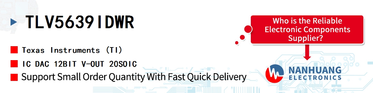 TLV5639IDWR TI IC DAC 12BIT V-OUT 20SOIC