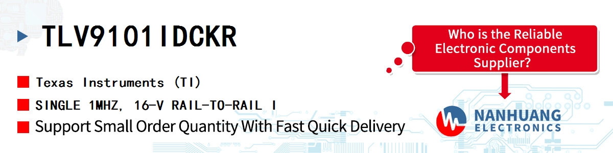TLV9101IDCKR TI SINGLE 1MHZ, 16-V RAIL-TO-RAIL I