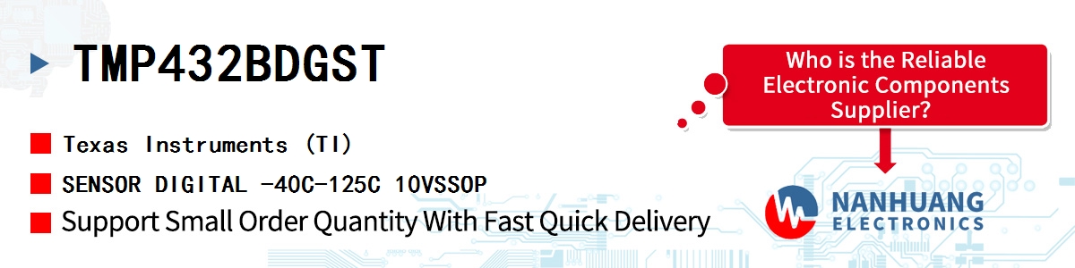 TMP432BDGST TI SENSOR DIGITAL -40C-125C 10VSSOP