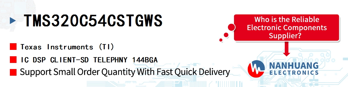 TMS320C54CSTGWS TI IC DSP CLIENT-SD TELEPHNY 144BGA