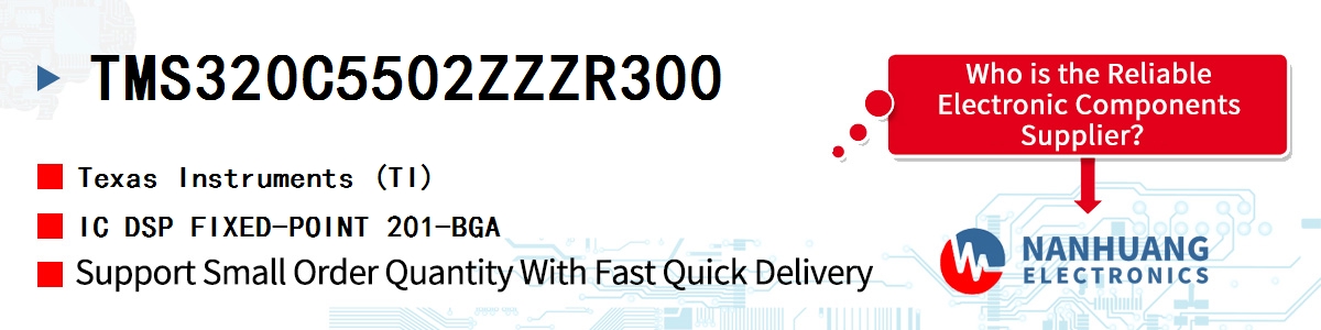 TMS320C5502ZZZR300 TI IC DSP FIXED-POINT 201-BGA