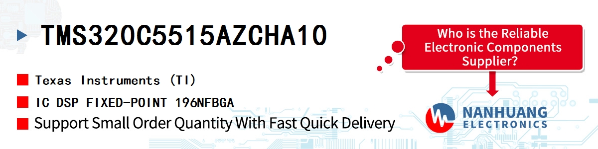 TMS320C5515AZCHA10 TI IC DSP FIXED-POINT 196NFBGA