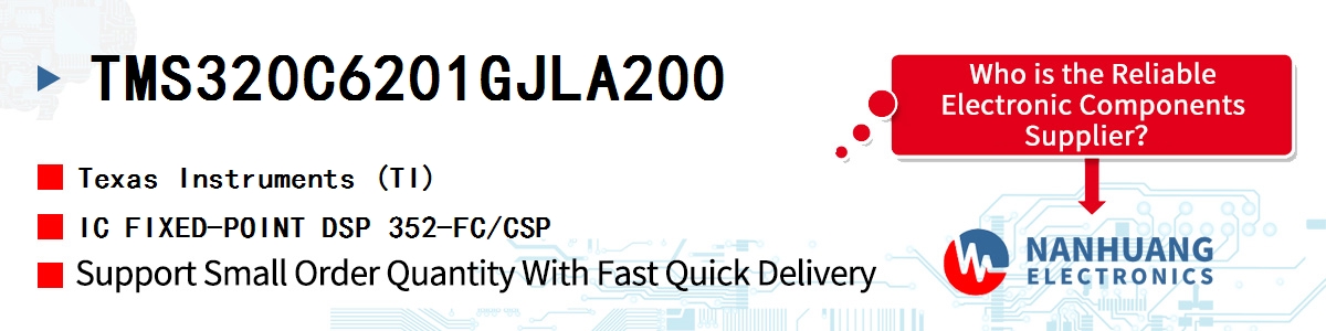 TMS320C6201GJLA200 TI IC FIXED-POINT DSP 352-FC/CSP