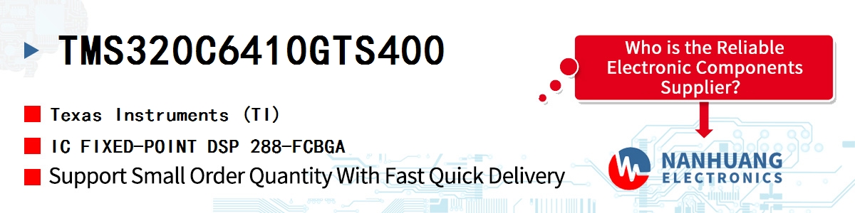 TMS320C6410GTS400 TI IC FIXED-POINT DSP 288-FCBGA