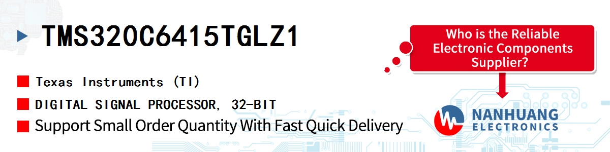 TMS320C6415TGLZ1 TI DIGITAL SIGNAL PROCESSOR, 32-BIT