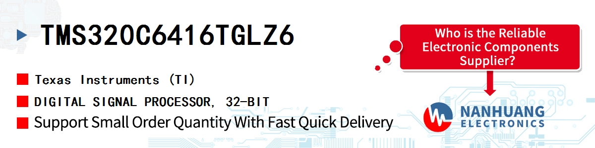 TMS320C6416TGLZ6 TI DIGITAL SIGNAL PROCESSOR, 32-BIT