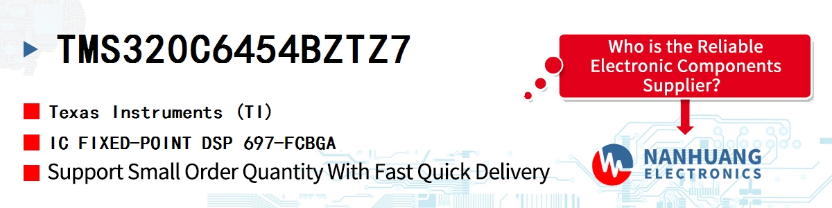 TMS320C6454BZTZ7 TI IC FIXED-POINT DSP 697-FCBGA