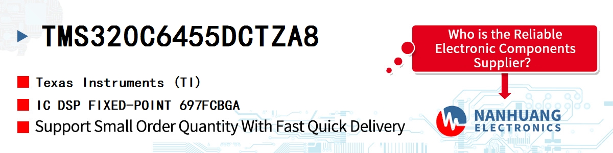 TMS320C6455DCTZA8 TI IC DSP FIXED-POINT 697FCBGA