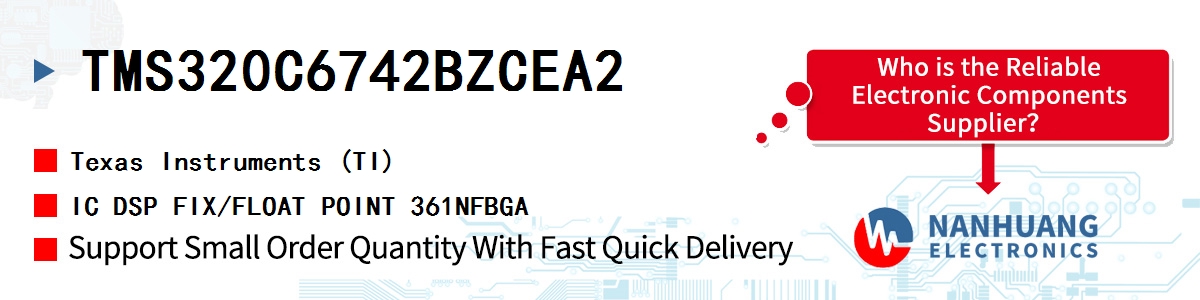 TMS320C6742BZCEA2 TI IC DSP FIX/FLOAT POINT 361NFBGA
