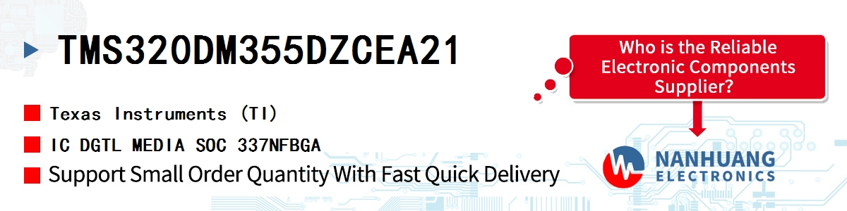 TMS320DM355DZCEA21 TI IC DGTL MEDIA SOC 337NFBGA