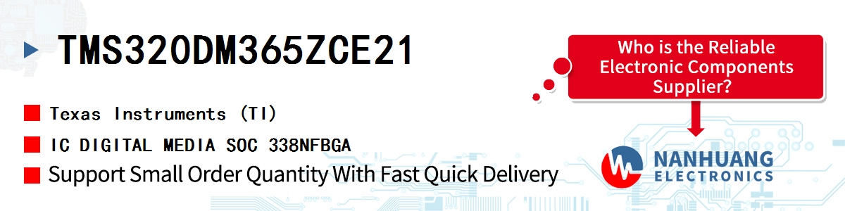 TMS320DM365ZCE21 TI IC DIGITAL MEDIA SOC 338NFBGA