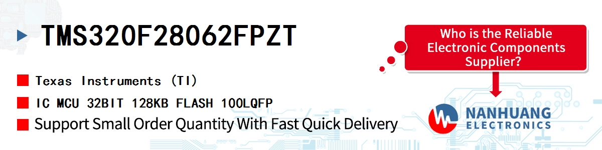 TMS320F28062FPZT TI IC MCU 32BIT 128KB FLASH 100LQFP