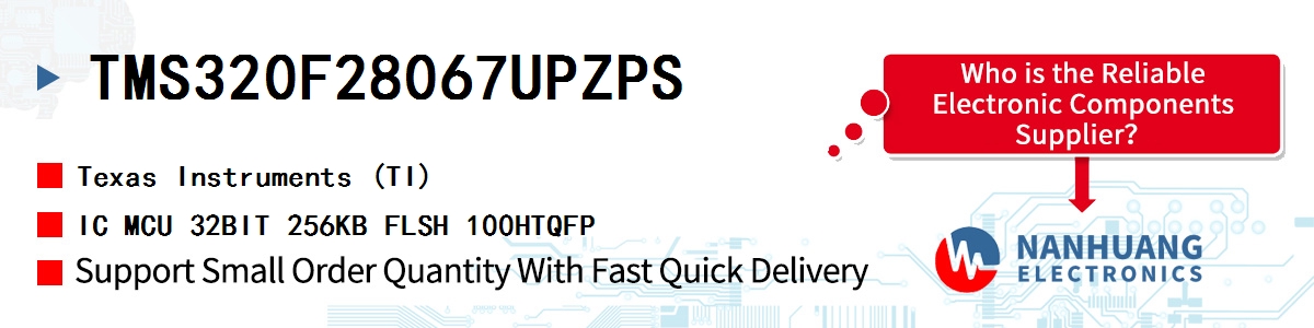 TMS320F28067UPZPS TI IC MCU 32BIT 256KB FLSH 100HTQFP