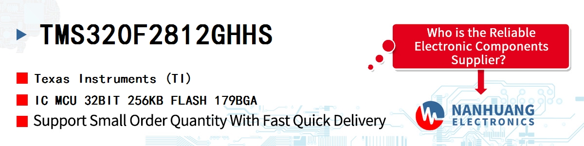 TMS320F2812GHHS TI IC MCU 32BIT 256KB FLASH 179BGA