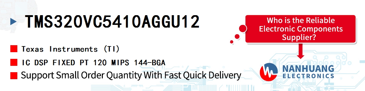 TMS320VC5410AGGU12 TI IC DSP FIXED PT 120 MIPS 144-BGA