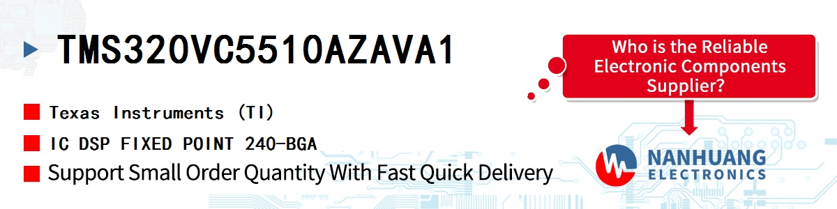 TMS320VC5510AZAVA1 TI IC DSP FIXED POINT 240-BGA