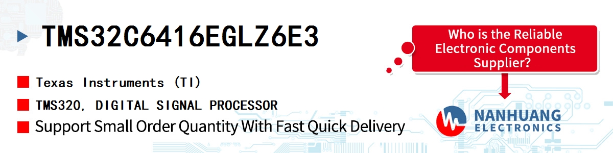 TMS32C6416EGLZ6E3 TI TMS320, DIGITAL SIGNAL PROCESSOR