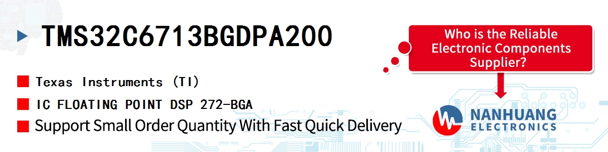 TMS32C6713BGDPA200 TI IC FLOATING POINT DSP 272-BGA