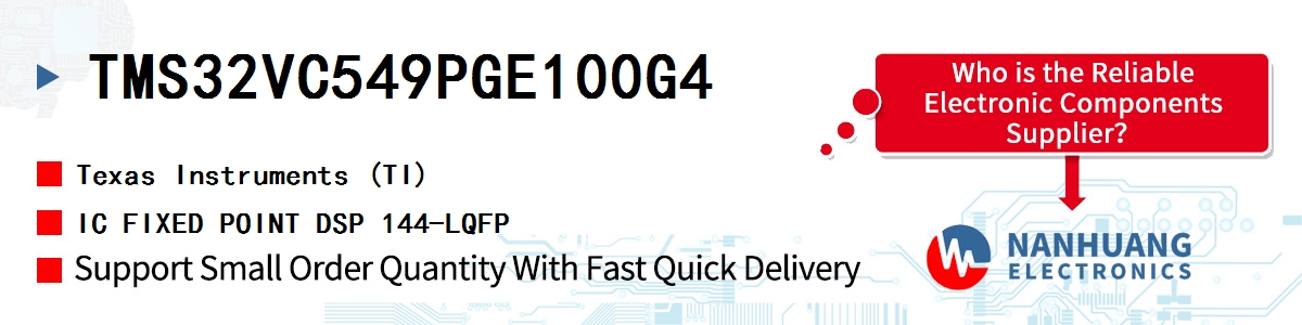 TMS32VC549PGE100G4 TI IC FIXED POINT DSP 144-LQFP