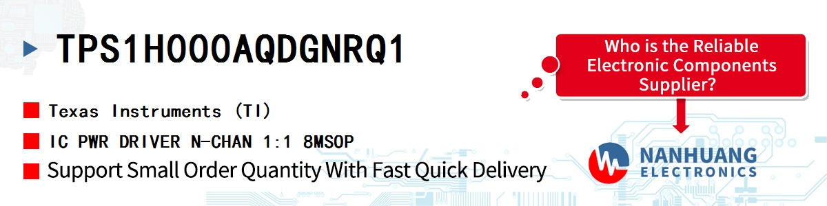 TPS1H000AQDGNRQ1 TI IC PWR DRIVER N-CHAN 1:1 8MSOP