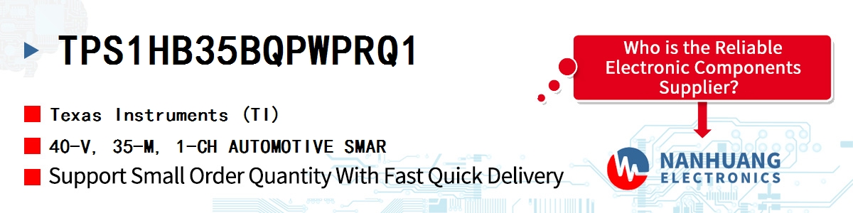 TPS1HB35BQPWPRQ1 TI 40-V, 35-M, 1-CH AUTOMOTIVE SMAR