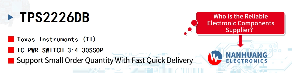TPS2226DB TI IC PWR SWITCH 3:4 30SSOP