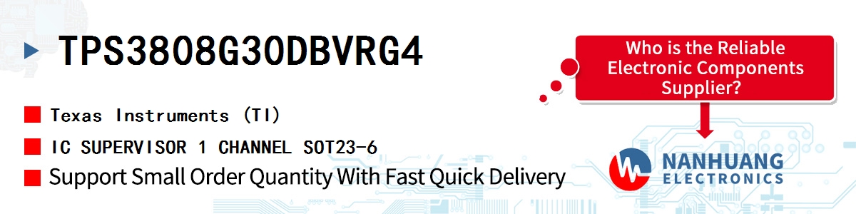 TPS3808G30DBVRG4 TI IC SUPERVISOR 1 CHANNEL SOT23-6