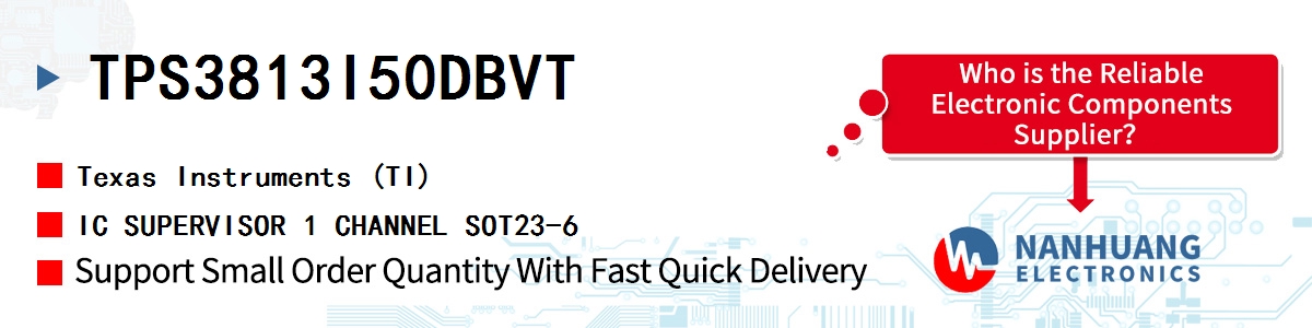 TPS3813I50DBVT TI IC SUPERVISOR 1 CHANNEL SOT23-6