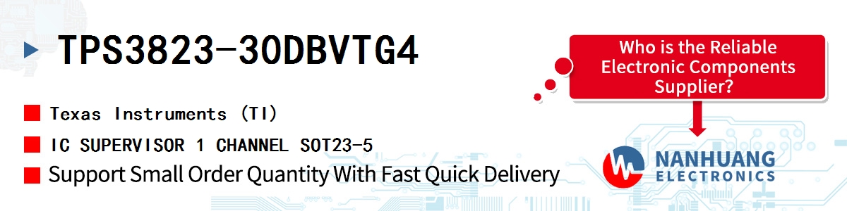 TPS3823-30DBVTG4 TI IC SUPERVISOR 1 CHANNEL SOT23-5