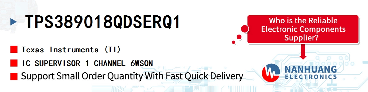 TPS389018QDSERQ1 TI IC SUPERVISOR 1 CHANNEL 6WSON