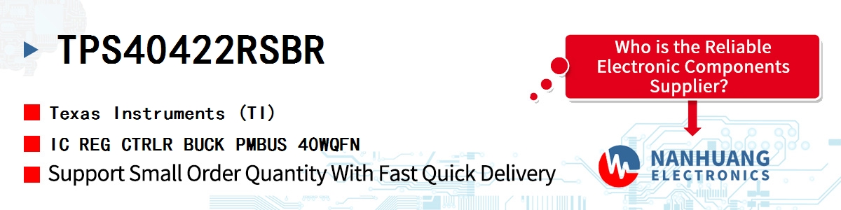 TPS40422RSBR TI IC REG CTRLR BUCK PMBUS 40WQFN