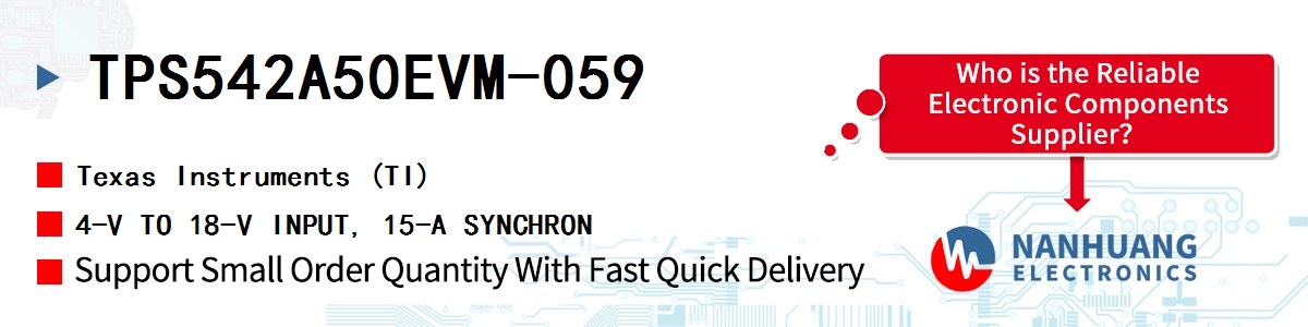 TPS542A50EVM-059 TI 4-V TO 18-V INPUT, 15-A SYNCHRON