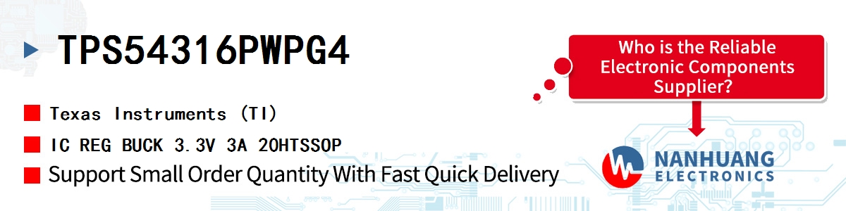 TPS54316PWPG4 TI IC REG BUCK 3.3V 3A 20HTSSOP