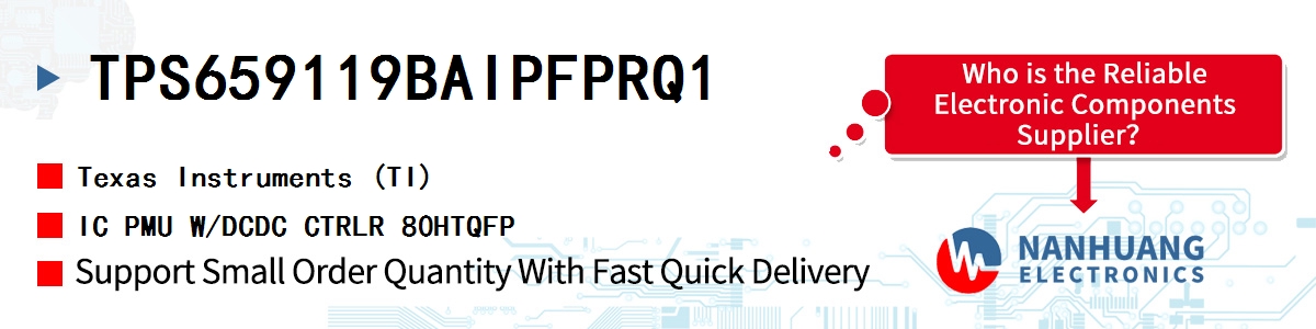 TPS659119BAIPFPRQ1 TI IC PMU W/DCDC CTRLR 80HTQFP