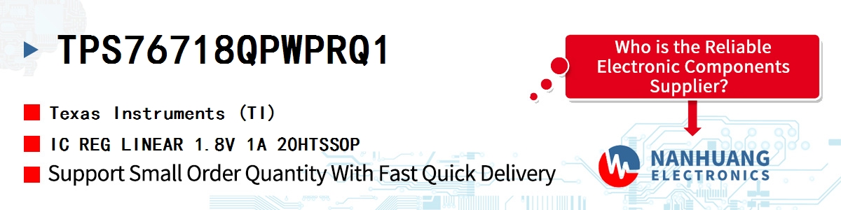 TPS76718QPWPRQ1 TI IC REG LINEAR 1.8V 1A 20HTSSOP