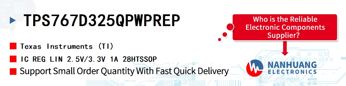 TPS767D325QPWPREP TI IC REG LIN 2.5V/3.3V 1A 28HTSSOP