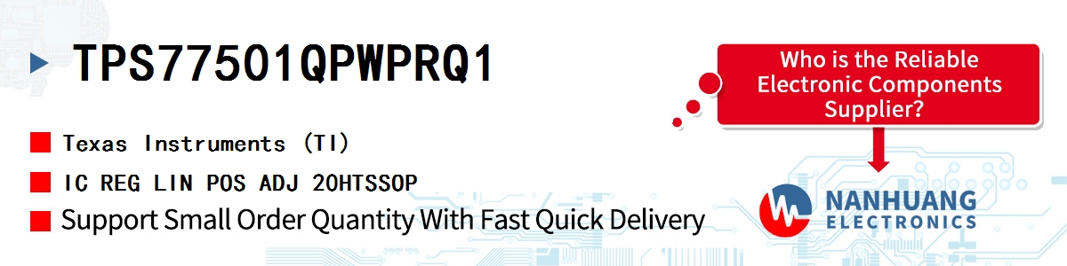 TPS77501QPWPRQ1 TI IC REG LIN POS ADJ 20HTSSOP