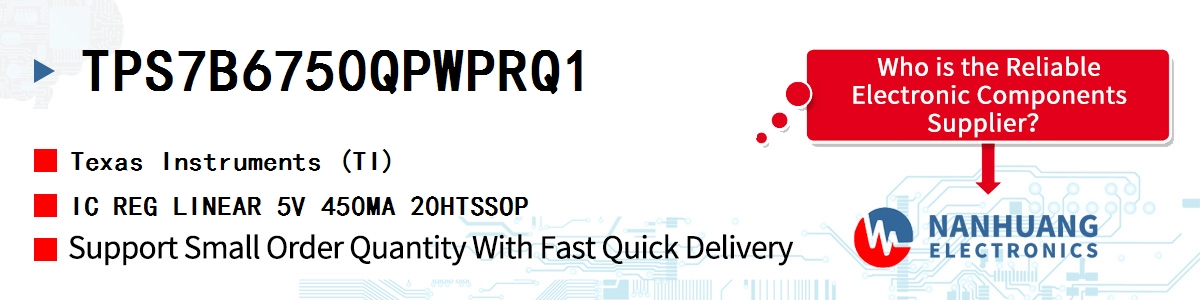 TPS7B6750QPWPRQ1 TI IC REG LINEAR 5V 450MA 20HTSSOP