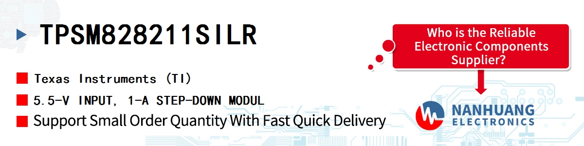 TPSM828211SILR TI 5.5-V INPUT, 1-A STEP-DOWN MODUL