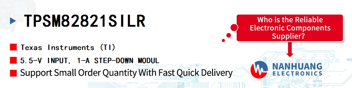 TPSM82821SILR TI 5.5-V INPUT, 1-A STEP-DOWN MODUL